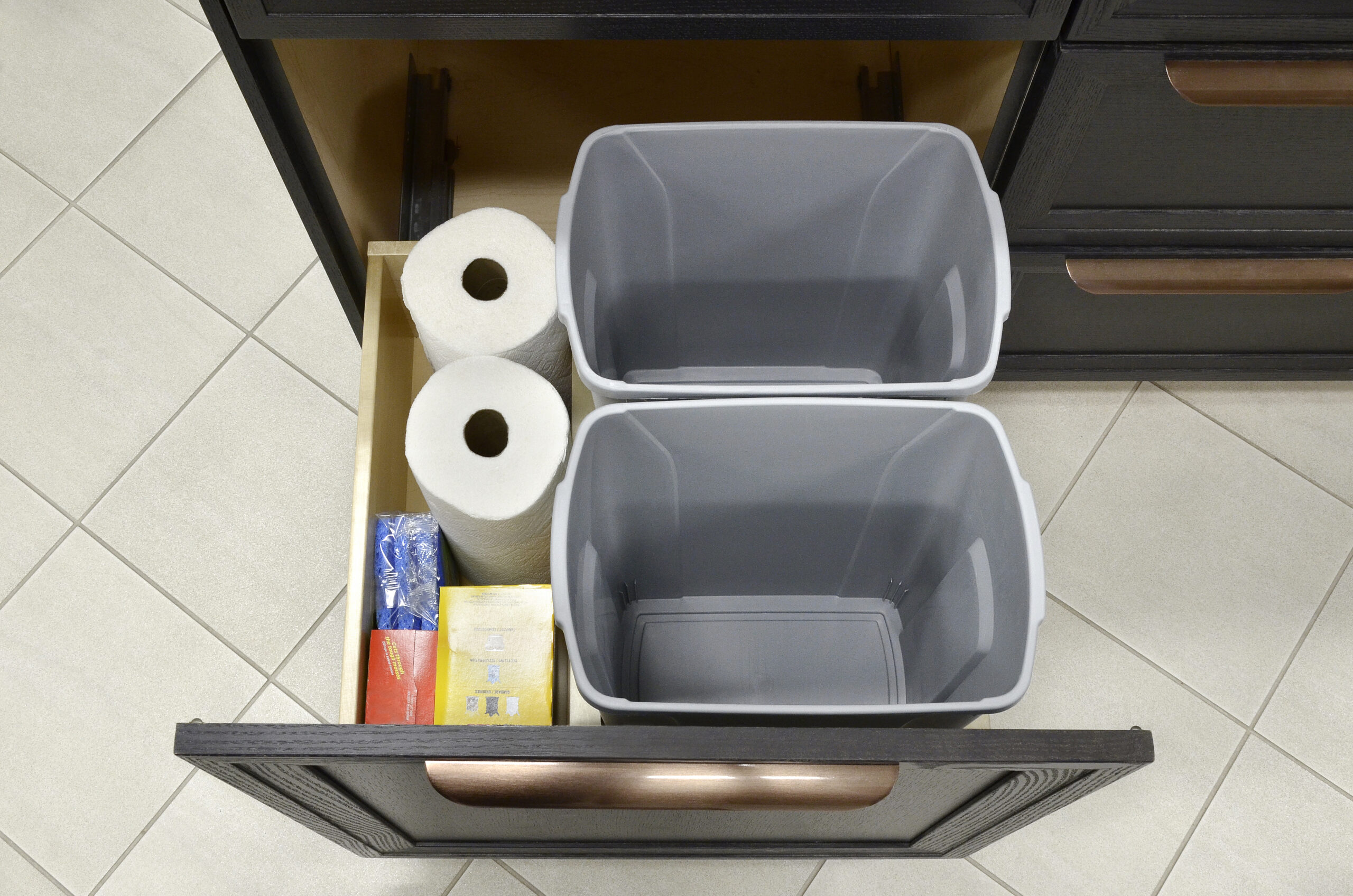 Double Waste Bin Pullout
