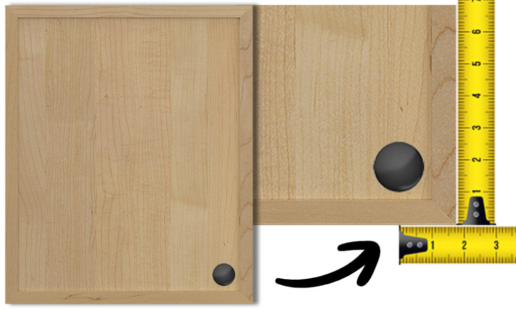 Narrow Rail Cabinet Door Correct Knob Placement