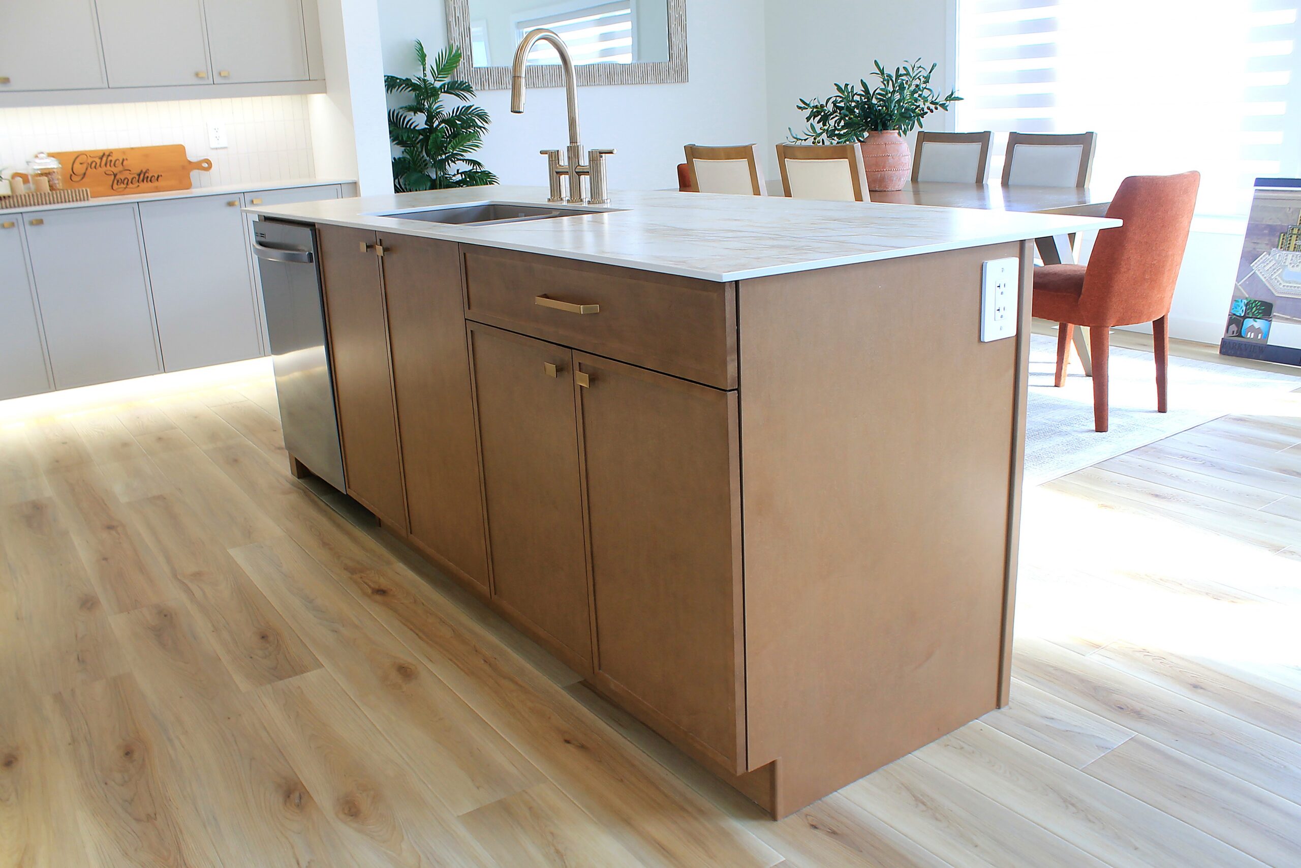 Kitchen Island Adds Prep Area, Storage